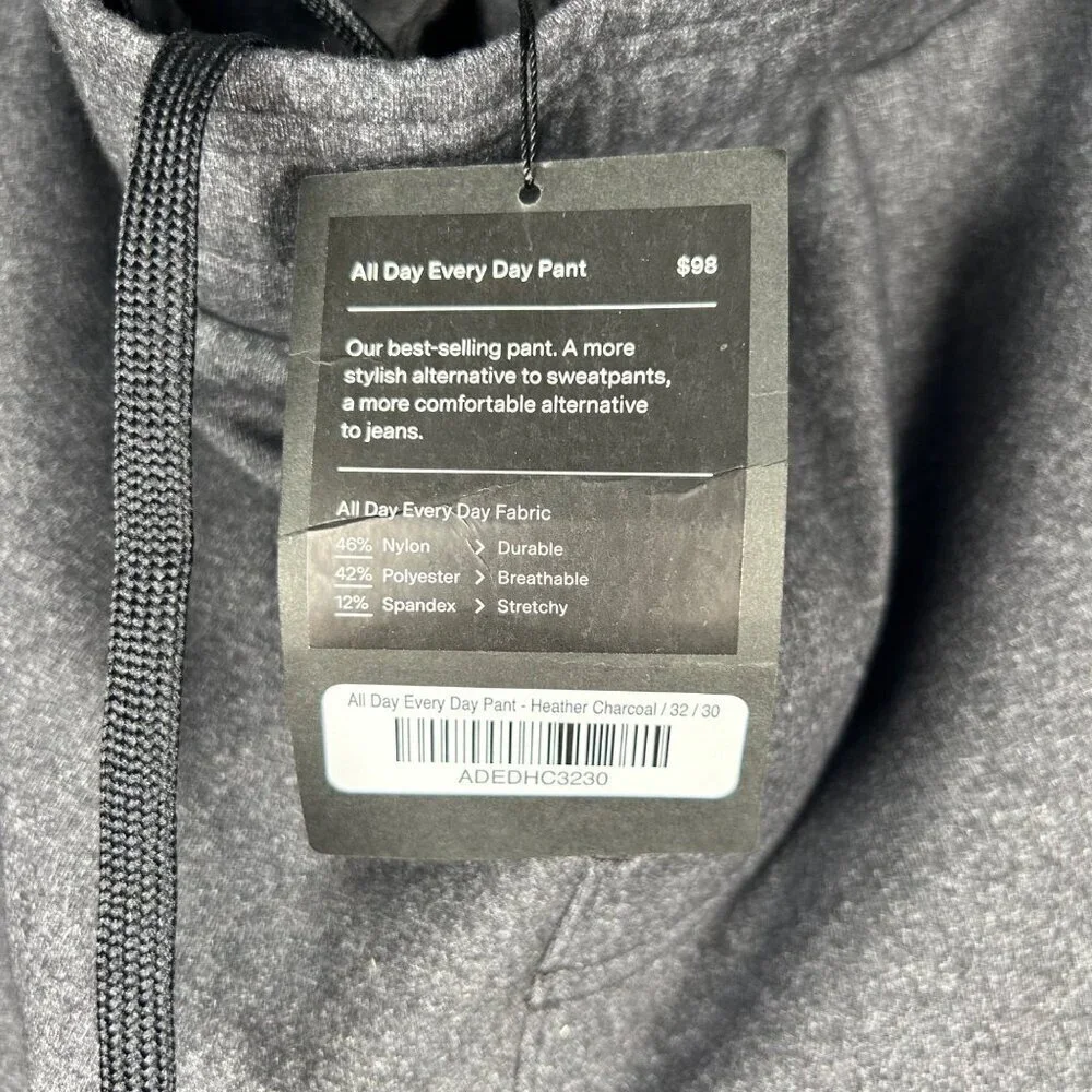 Public Rec All Day Everyday Pant Size 32/30 Men Joggers Athletic Sportwear Loung